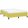 Cadre de lit sans matelas vert 140x190 cm tissu