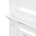 Armoire à chaussure Blanc brillant 63x24x103 cm Bois ingénierie