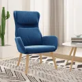 Chaise de relaxation Bleu Velours