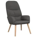 Chaise de relaxation Gris foncé Tissu