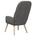 Chaise de relaxation Gris foncé Tissu