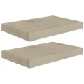 Étagères murales flottantes 2 pcs chêne 40x23x3,8 cm MDF