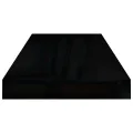 Étagère murale flottante 2 pcs Noir brillant 60x23,5x3,8 cm MDF