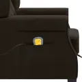 Fauteuil de massage avec repose-pied Marron foncé Tissu