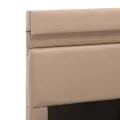 Cadre de lit à rangement et LED Cappuccino Similicuir 100x200cm