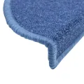 Tapis d'escalier 10 pcs 56x17x3 cm Bleu