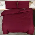 Ensemble de housse de couette Bordeaux 140x200 cm Coton