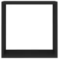 Étagères murales sous forme de cube 3 pcs Noir MDF