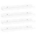 Étagères murales 4 pcs Blanc 40x9x3 cm