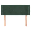 Tête de lit avec oreilles Vert foncé 83x23x78/88 cm Velours