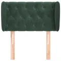 Tête de lit avec oreilles Vert foncé 83x23x78/88 cm Velours