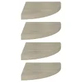 Étagères d'angle flottantes 4 pcs chêne 35x35x3,8 cm MDF