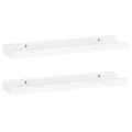 Étagères murales 2 pcs Blanc brillant 40x9x3 cm