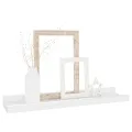 Étagères murales 2 pcs Blanc brillant 40x9x3 cm