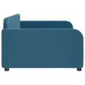 Lit de repos sans matelas bleu 100x200 cm velours