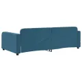 Lit de repos sans matelas bleu 100x200 cm velours