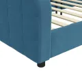 Lit de repos sans matelas bleu 100x200 cm velours