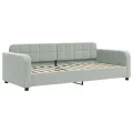 Lit de repos sans matelas gris clair 90x200 cm velours