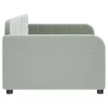 Lit de repos sans matelas gris clair 90x200 cm velours