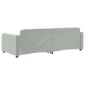 Lit de repos sans matelas gris clair 90x200 cm velours