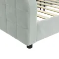 Lit de repos sans matelas gris clair 90x200 cm velours