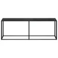 Table console Noir 220x35x75,5 cm Verre trempé