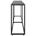 Table console Noir 220x35x75,5 cm Verre trempé