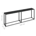 Table console Noir 220x35x75,5 cm Verre trempé