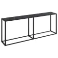 Table console Noir 200x35x75,5 cm Verre trempé