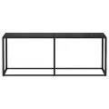 Table console Noir 200x35x75,5 cm Verre trempé