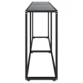Table console Noir 200x35x75,5 cm Verre trempé