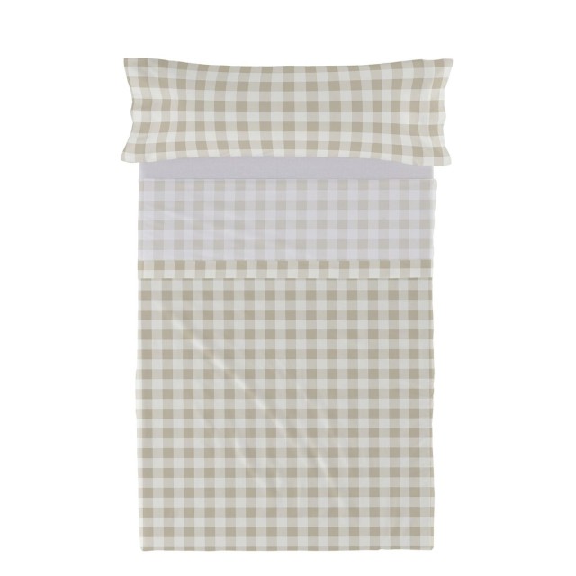 Bedding set HappyFriday Basic Kids Vichy Beige Single 180 x 270 cm 2 P