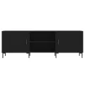 Meuble TV noir 150x30x50 cm bois d'ingénierie