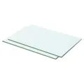 Panneaux d'étagère 2 pcs verre transparent 50x25 cm