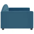 Lit de repos sans matelas bleu 90x200 cm velours