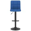 Tabourets de bar lot de 2 bleu tissu