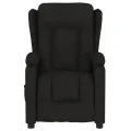 Fauteuil inclinable électrique Noir Tissu