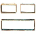 Ensemble d'étagère cube 3 pcs Bois solide de récupération