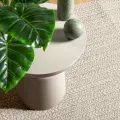 Tapis ZIZUR crème 120x120 cm aspect de jute intérieur extérieur