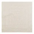 Tapis ZIZUR crème 120x120 cm aspect de jute intérieur extérieur