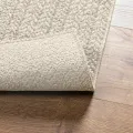 Tapis ZIZUR crème 120x120 cm aspect de jute intérieur extérieur