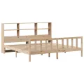 Lit bibliothèque sans matelas 180x200 cm bois massif de pin