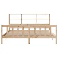 Lit bibliothèque sans matelas 180x200 cm bois massif de pin