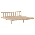 Lit bibliothèque sans matelas 180x200 cm bois massif de pin