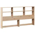 Lit bibliothèque sans matelas 180x200 cm bois massif de pin