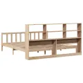 Lit bibliothèque sans matelas 180x200 cm bois massif de pin