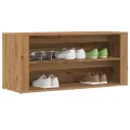 Banc à chaussures chêne artisanal 100x35x45cm bois d'ingénierie