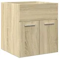 Ensemble de meubles de salle de bain 4 pcs chêne sonoma