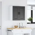 Armoire murale de cuisine Porto noir bois d'ingénierie