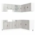 Ensemble d'armoires de cuisine 11 pcs Porto bois d'ingénierie